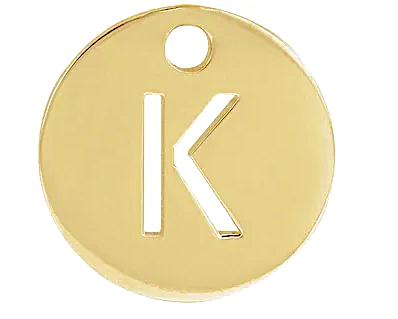 14K Gold Initial Cutout Charm - KAIT TYLER 