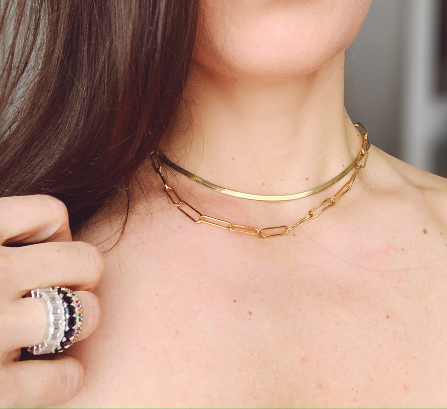 Thin Herringbone Chain - KAIT TYLER 